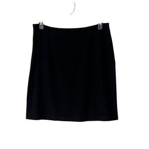 Eileen Fisher Womens Size Large Straight Stretch Short Classic Skirt Black